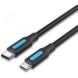 Vention Cable USB 2.0 Tipo-C COVBG - USB Tipo-C Macho - MicroUSB Macho - 1.5m - Negro