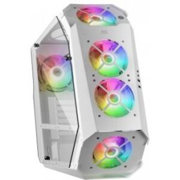 Mars Gaming MC51W Caja PC Gaming ATX Doble Cristal Templado 5xVentilador RGB Blanco
