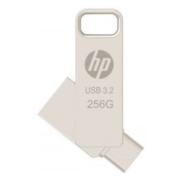 PNY HP HPFD206C-256 256GB - USB Type-A / USB Type-C - Plata