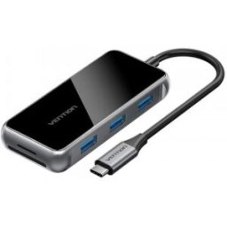 Docking USB Tipo-C Vention TFMHB - 1xHDMI - 3xUSB - 1xUSB Tipo-C PD - 1xLector Tarjetas SD y MicroSD