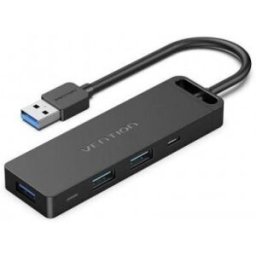 Docking USB 3.0 Vention CHVBB/ 3xUSB/ 1xMicroUSB PD/ 1xLector Tarjetas/ Negro