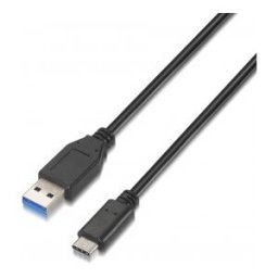 Aisens A107-0060 cable USB 1 m USB 3.2 Gen 2 (3.1 Gen 2) USB A USB C Negro