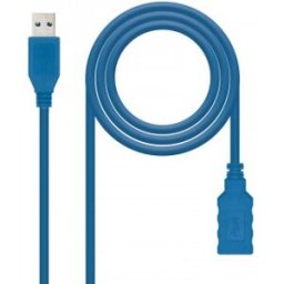 Nanocable CABLE USB 3.0 TIPO A/M-A/H AZUL 1.0 M 10.01.0901-BL