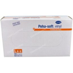 Peha-soft peha-soft vinyl guantes vinilo blanco s/polvo t/g 100 un ref