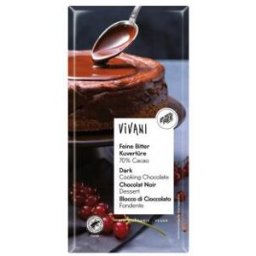 Vivani chocolate negro 70% para postres 200gr. bio vegan