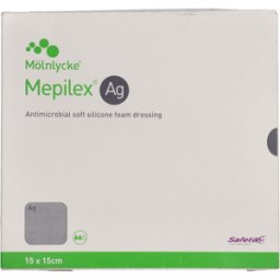 Molnlycke mepilex aposito ag/plata est 15x15 cm 5 un