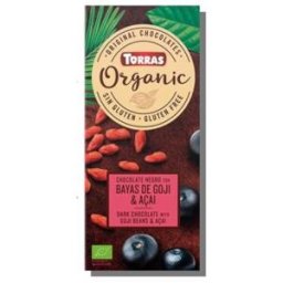 Torras chocolate negro con bayas goji -açai 100gr. bio sg