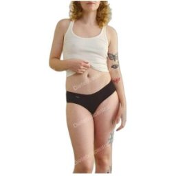 Cocoro braguita menstrual negra flujo moderado 1/xs.