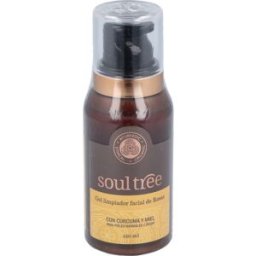Soultree gel limpiador facial rosas y curcuma 120ml.