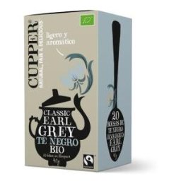 Cupper te negro earl grey infusion 20bolsitas. bio