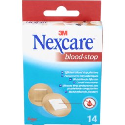 futuro 3m nexcare aposito blood stop tiras redondas 22,5 mm 14 un p