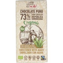Chocolates sole chocolate negro 73% con agave 100gr. eco sg