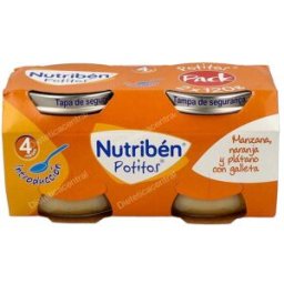 Nutriben nutriben purÉ-tarrito manza-naran-plata-galle 2x120gr