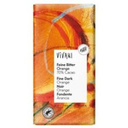 Vivani chocolate negro 70% con naranja 100gr. bio vegan