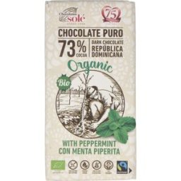 Chocolates sole chocolate negro 73% con menta 100gr. eco sg
