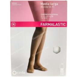 Farmalastic media lar nor blonda blanco t/p 20-21 cm 2 un