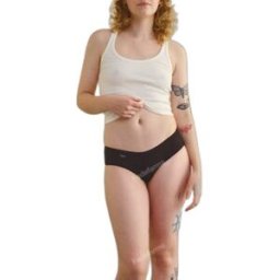 Cocoro braguita menstrual negra flujo moderado 5/xl.