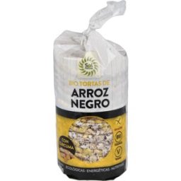 Solnatural tortas de arroz negro y curcuma 100gr.