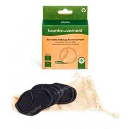 Bamboovement discos desmaquillantes bambu algodon negro 6uds.