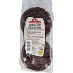Natursoy tortas de arroz con chocolate negro 100gr.