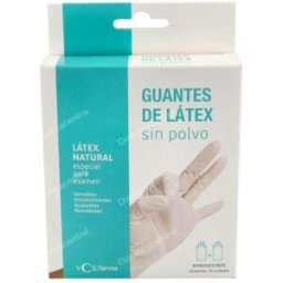 Vcs farma vcs guantes latex blanco s/polvo t/g 10 un