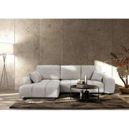 Habitat et jardin Sofá cama esquinero izquierdo en tejido chenilla "Verneuil" - 3 plazas - Beige