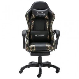 VidaXL Silla Gaming con Reposapiés Cuero Sintético Camuflaje