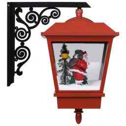 vidaXL Lámpara de pared de Navidad LED y Papa Noel rojo 40x27x45 cm