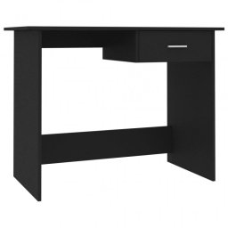 vidaXL Escritorio de aglomerado negro 100x50x76 cm