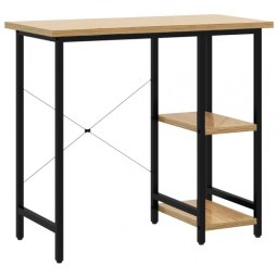VidaXL Escritorio para Ordenador MDF 80x40x72cm Negro/Roble