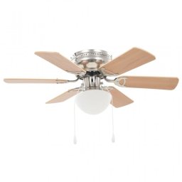 VidaXL Ventilador de Techo con Luz 115W Marrón Claro