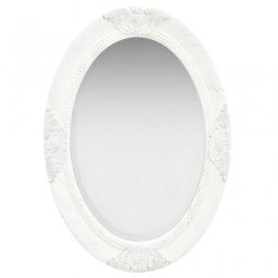 Vidaxl Espejo De Pared Estilo Barroco Blanco 50x70 Cm