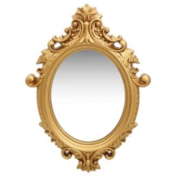 Vidaxl Espejo De Pared Estilo Castillo Dorado 56x76 Cm