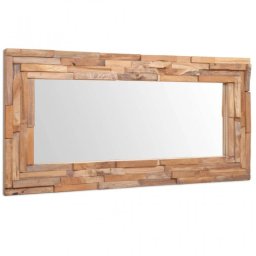 Vidaxl Espejo Decorativo De Teca 120x60 Cm Rectangular