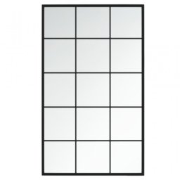 Vidaxl Espejo De Pared Metal Negro 100x60 Cm