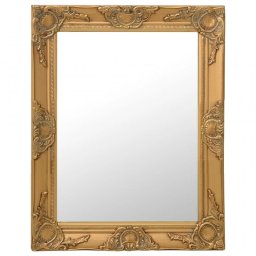 Vidaxl Espejo De Pared Estilo Barroco Dorado 50x60 Cm Dorado Dorado-50x60
