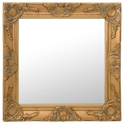 Vidaxl Espejo De Pared Estilo Barroco Dorado 50x50 Cm