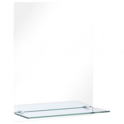 Vidaxl Espejo De Pared Con Estante De Vidrio Templado 50x70 Cm