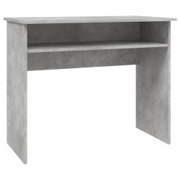 vidaXL Escritorio de madera contrachapada gris hormigón 90x50x74 cm