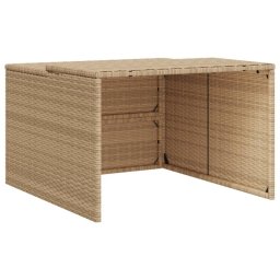 Vidaxl Caseta De Robot Cortacésped Ratán Sintético Beige 86x90x52/57cm
