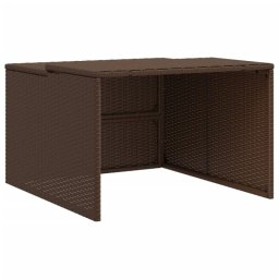 Vidaxl Caseta Robot Cortacésped Ratán Sintético Marrón 86x90x52/57 Cm