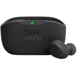 Auriculares JBL inalámbricos Bluetooth Vibe Buds con micrófono, Deep Bass y resistencia IP54 negros