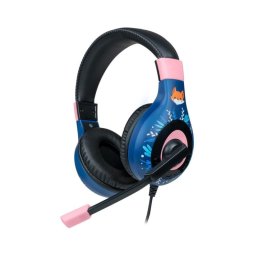 Auriculares BigBen V1 Fox con cable jack 3,5 mm Gaming diadema azul con micrófono plegable
