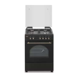 Cocina CORBERO CCSF6022NR Gas 4 Zonas Horno 55 L Negro Autoencendido