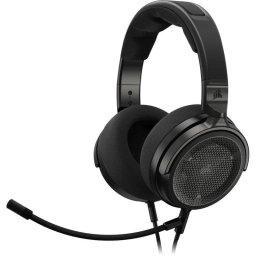 Auriculares Corsair VIRTUOSO PRO con cable, conexión alámbrica, gaming, micrófono extraíble, negros