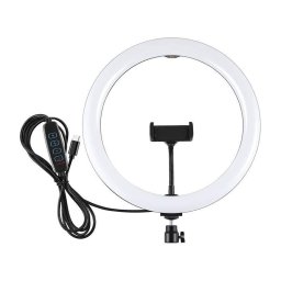 Anillo de luz PULUZ con soporte para móvil 160 LEDs ajustables USB-C