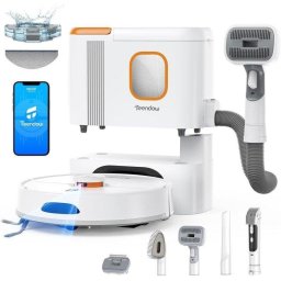 Robot aspirador y fregasuelos Teendow D20S MAX+ con autovaciado Navegación LiDAR 6000Pa