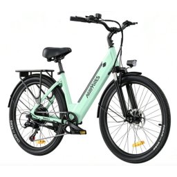 Bicicleta eléctrica HillMiles MileCity 1 250W 36V 26" 13Ah con frenos de disco