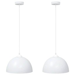 Lámpara de techo vidaXL Rose Conjunto de 2 Blanco Ø30 x 120 cm Altura Regulable