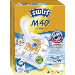 Bolsas de aspiradora Swirl M 40 EcoPor con filtro antialérgico Miele 4 unidades